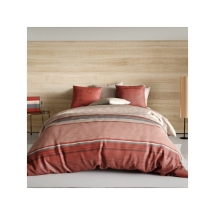 Parure Housse de couette 220x240 Nature rouge + DH