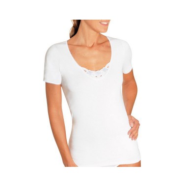 ACHEL 45622 - Chemise M/C Coton Blanc